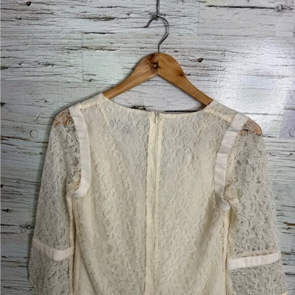French Connection T-Gigliolia Moments Dress white cream  lace NWT size 2 - Picture 8 of 8
